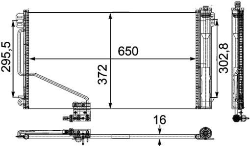 Mercedes A/C Condenser 1715000154 - Behr 351303401